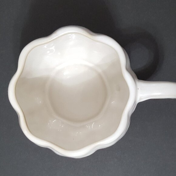 NEW RARE Williams Sonoma White Sculptural Pumpkin Mug 21 OZ Stoneware - Picture 6 of 7